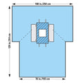 O & M Halyard -1x76x124" Sterile Laparoscopy Drape 12x13" Fenestrated 89233