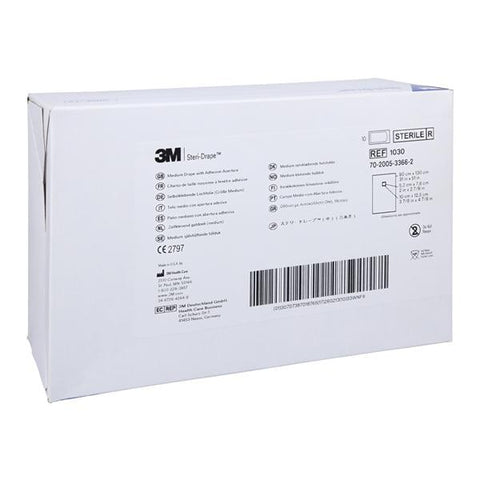3M Medical Products Steri-Drape 51x31" Sterile Surgical Drape Fenestrated, 4 BX/CA - 1030