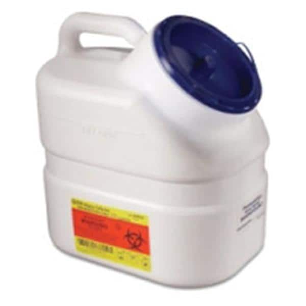 Becton-Dickinson -Pharmaceutical Sharp Container 3gal Blue/White 12x10.5x7.5" Hinge Cap Plastic Non-Sterile 12/Case 305633
