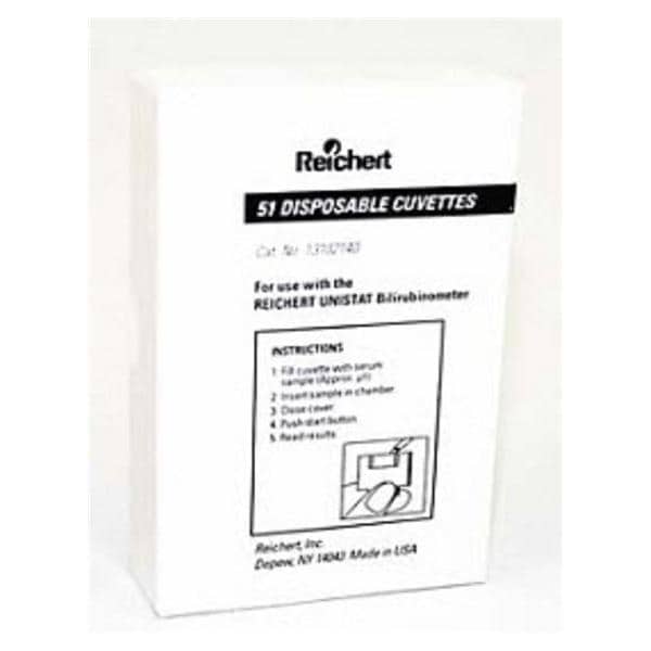 Reichert, Inc. Unistat Specimen Cuvette For Bilirubinometer 51/Box - 13102140