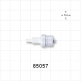 Check Valve, Tubing Port Inlet, Male Luer Lock Outlet - Inlet Fits 0.12 inch ID/0.16 inch OD Tubing (3 mm/4.06 mm) 0.28 psi CP - 85057