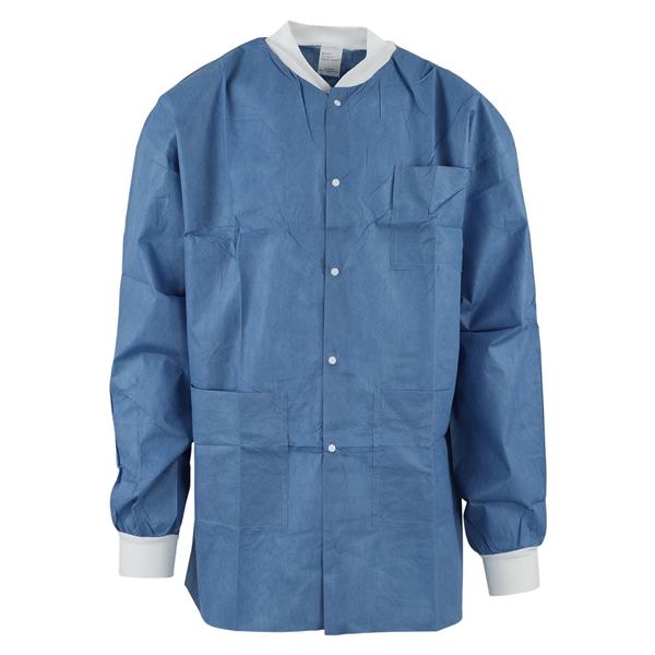 Medicom SafeWear Hipster Procedure Lab Jacket SMS PP Fbrc 2X Large Deep Blue 12/Bg, 5 BG/CA - 8101-E