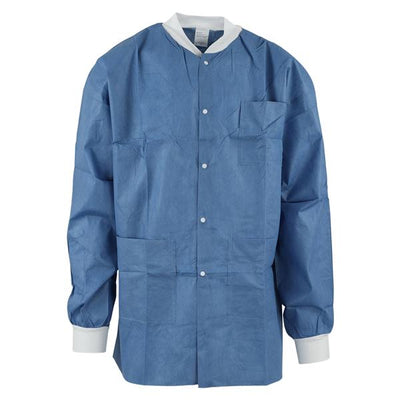 Medicom SafeWear Hipster Protective Lab Jacket SMS PP Fbrc 3X Large Deep Blue 12/Bg, 5 BG/CA - 8101-F