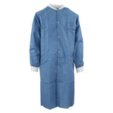 Medicom SafeWear High Performance Protective Lab Coat SMS Fabric Small Deep Blue 12/Bg, 5 BG/CA - 8107-A