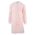 Medicom SafeWear High Performance Protective Lab Coat SMS Fabric Small Pretty Pink 12/Bg, 5 BG/CA - 8108-A