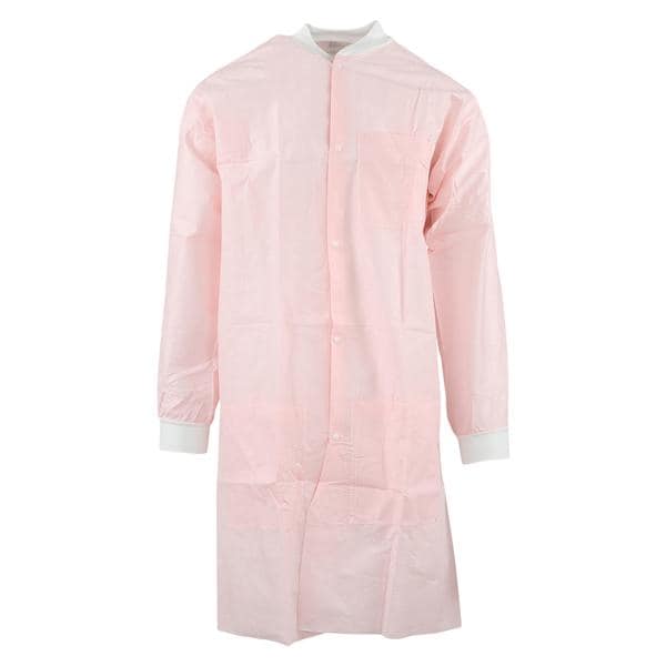 Medicom SafeWear High Performance Protective Lab Coat SMS Fabric Small Pretty Pink 12/Bg, 5 BG/CA - 8108-A