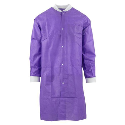 Medicom SafeWear High Performance Protective Lab Coat SMS Fabric Small Plum Purple 12/Bg, 5 BG/CA - 8109-A