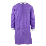Medicom SafeWear High Performance Protective Lab Coat SMS Fabric Small Plum Purple 12/Bg, 5 BG/CA - 8109-A