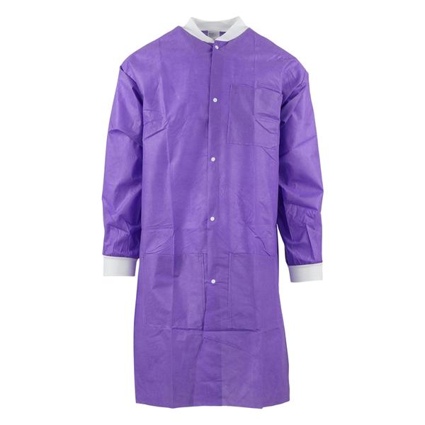 Medicom SafeWear High Performance Protective Lab Coat SMS Medium Plum Purple 12/Bg, 5 BG/CA - 8109-B