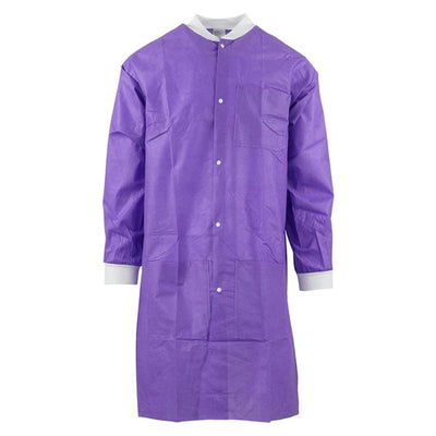 Medicom SafeWear High Performance Protective Lab Coat SMS X-Large Plum Purple 12/Bg, 5 BG/CA - 8109-D