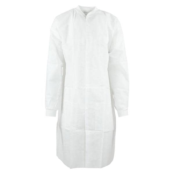 Medicom SafeWear High Performance Protective Lab Coat SMS Medium White Frost 12/Bg, 5 BG/CA - 8110-B