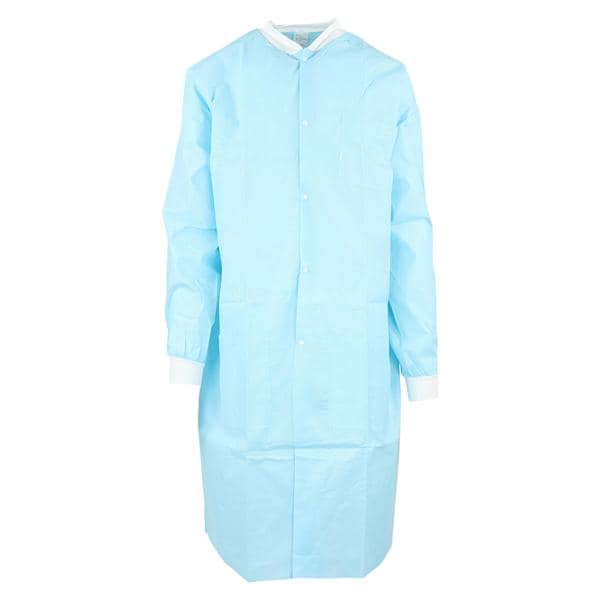 Medicom SafeWear High Performance Protective Lab Coat SMS Fabric Small Soft Blue 12/Bg, 5 BG/CA - 8112-A