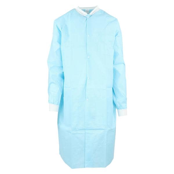 Medicom SafeWear High Performance Protective Lab Coat SMS Fabric Medium Soft Blue 12/Bg, 5 BG/CA - 8112-B
