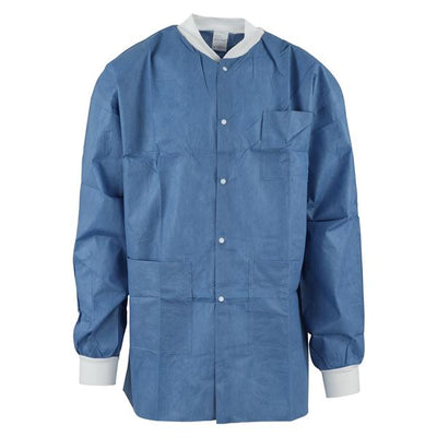 Medicom SafeWear Hipster Procedure Lab Jacket SMS PP Fbrc Large Deep Blue 12/Bg, 5 BG/CA - 8101-C