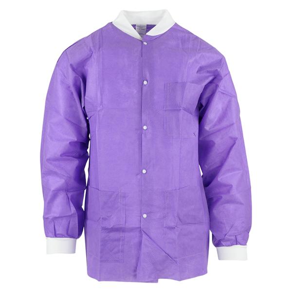 Medicom SafeWear Hipster Protective Lab Jacket SMS PP Fbrc Small Plum Purple 12/Bg, 5 BG/CA - 8103-A