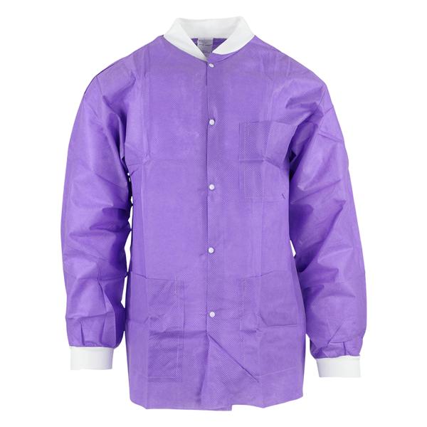 Medicom SafeWear Hipster Procedure Lab Jacket SMS PP Fbrc Large Plum Purple 12/Bg, 5 BG/CA - 8103-C