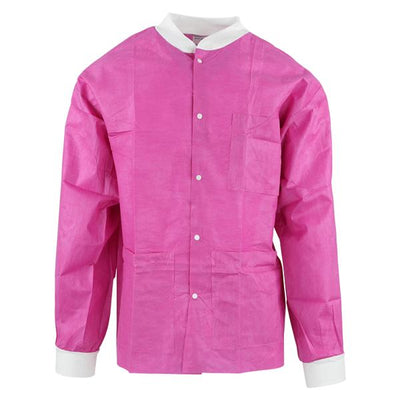 Medicom SafeWear Hipster Procedure Lab Jacket SMS PP Fbrc X-Large Poppy Pink 12/Bg, 5 BG/CA - 8116-D