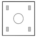 3M Medical Products Steri-Drape 35x35" Sterile Wound Edge Protector 3x4" Fenestrated - 1075