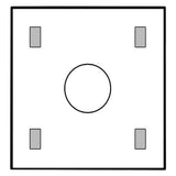 3M Medical Products Steri-Drape 35x35" Sterile Wound Edge Protector 3x4" Fenestrated - 1075