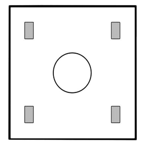 3M Medical Products Steri-Drape 35x35" Sterile Wound Edge Protector 3x4" Fenestrated - 1075