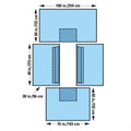 O & M Halyard -CVARTS 100"X204" Sterile Drape System Non-Fenestrated 89454