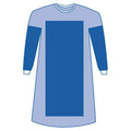Medline Industries Inc Aurora Surgical Gown AAMI Level 4 Poly Reinforced X Large Blue 18/Ca - DYNJP2709