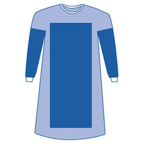 Medline Industries Inc Aurora Surgical Gown AAMI Level 4 Poly Reinforced X Large Blue 18/Ca - DYNJP2709