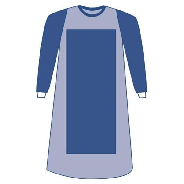 Medline Industries Inc Aurora Surgical Gown AAMI Level 4 Rnfrcd Poly / Prem Fbrc 2X Large Blue 18/Ca - DYNJP2729