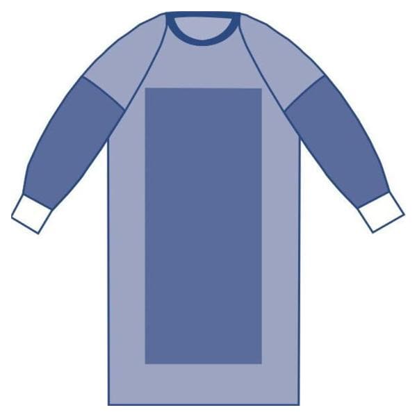 Medline Industries Inc Aurora Surgical Gown AAMI Level 4 Rnfrcd Poly / SMS 2X Large Blue 28/Ca - DYNJP2809