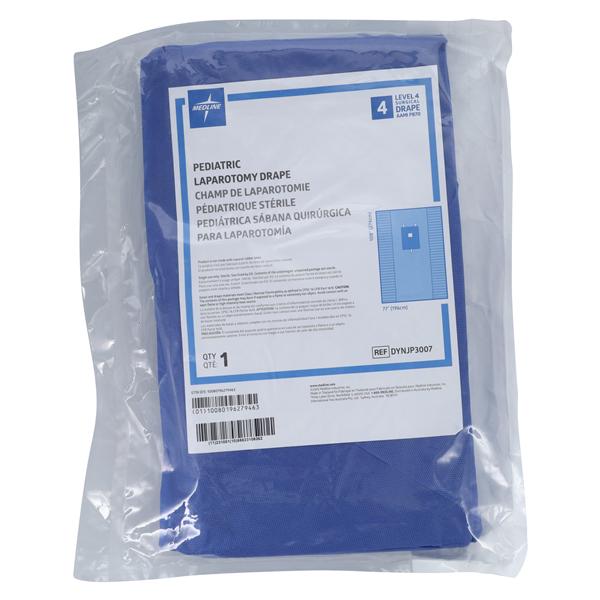 Medline Industries Inc -77x18" Sterile Laparotomy Drape 6x6" Fenestrated DYNJP3007