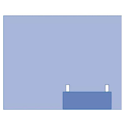 Medline Industries Inc 12x53" Sterile Surgical Drape Non-Fenestrated - DYNJP4002