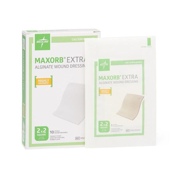 Medline Industries Inc Maxorb Extra Alginate Dressing 2x2" CMC - MSC7022EP