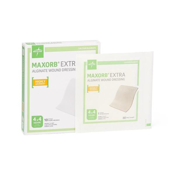 Medline Industries Inc Maxorb Extra Alginate Dressing 4x4" Sterile CMC Highly Absorbent LF - MSC7044EP