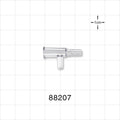 T Connector, Female Luer Lock, Male Luer Slip, Tubing Port - 0.086 inch ID / 0.165 inch OD Port (2.18 mm/4.19 mm) - 88207