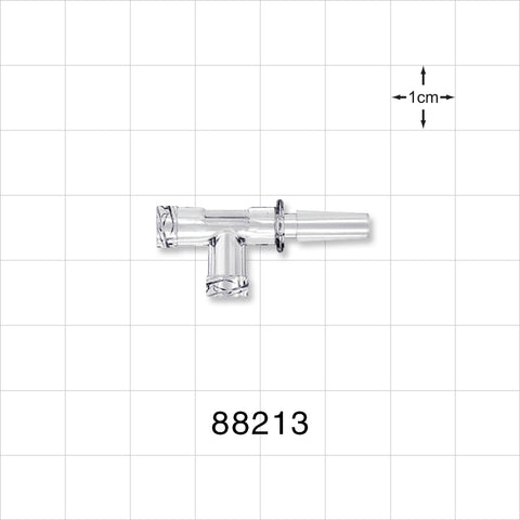 T Connector, 2 Female Luer Locks, Male Luer Slip -  - 88213