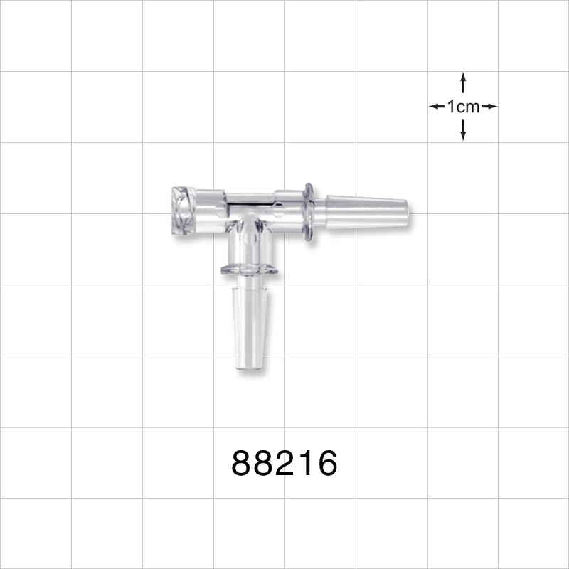 T Connector, Female Luer Lock, 2 Male Luer Slips -  - 88216