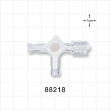 4-Way Stopcock, 2 Female Luer Locks, Swivel Male Luer Lock - 0.106 inch Thru Hole (2.69 mm); 50 psi - 88218