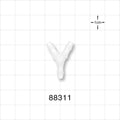 Y Connector, Barbed, Natural - Fits 1/8 inch ID Tubing (0.125 inch, 3.18 mm) - 88311