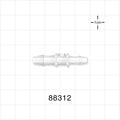 Straight Connector, Reducer, Barbed, Natural - Fits 3/16 inch x 5/32 inch ID Tubing (0.188 inch x 0.156 inch, 4.76 mm x 3.97 mm) - 88312