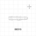 Straight Connector, Reducer, Barbed, Natural - Fits 1/4 inch x 3/16 inch ID Tubing (0.25 inch x 0.188 inch, 6.35 mm x 4.76 mm) - 88315