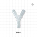 Y Connector, Barbed, Natural - Fits 3/8 inch ID Tubing (0.375 inch, 9.53 mm) - 88410