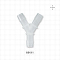 Y Connector, Barbed, Natural - Fits 1/2 inch ID Tubing (0.5 inch, 12.7 mm) - 88411
