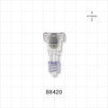 Hemostasis Valve Straight Connector, Male Luer Spin Lock - 0 FR - 9 FR (0 inch - 0.118 inch, 0 mm - 3 mm) - 88420