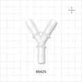Y Connector, Barbed, Natural - Fits 3/8 inch ID Tubing (0.375 inch, 9.53 mm) - 88425