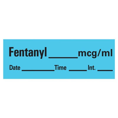 Precision Dynamics Corp. Labels Fentanyl Blue1-1/2x1/2W 333/Rl - AN-7