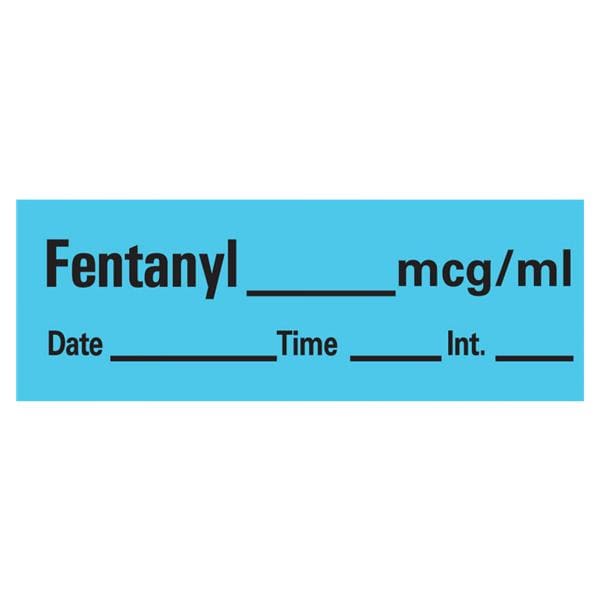 Precision Dynamics Corp. Labels Fentanyl Blue1-1/2x1/2W 333/Rl - AN-7