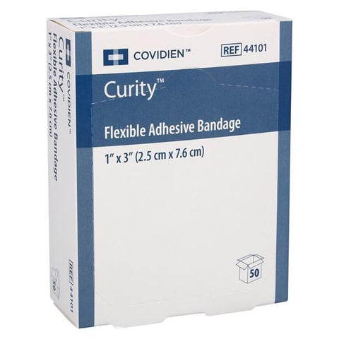 Cardinal Health -Curity Adhesive Bandage Fabric 1x3" Tan Sterile 50/Box, 24 BX/CA 44101