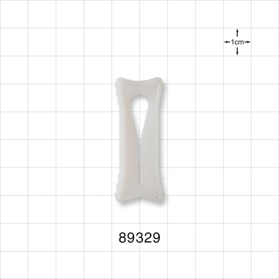 Slide Clamp, White - Fits 0.14 inch - 0.2 inch OD Tubing (3.5 mm - 5 mm) - 89329