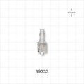 Male Luer w/Spin Lock, Barbed, Clear - Fits 3/16 inch ID Tubing (0.188 inch, 4.76 mm) - 89333