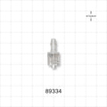 Male Luer w/Spin Lock, Barbed, Clear - Fits 5/32 inch ID Tubing (0.156 inch, 3.97 mm) - 89334